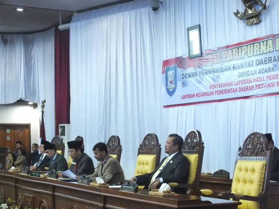 Pimpinan paripurna DPRD Provinsi Bengkulu