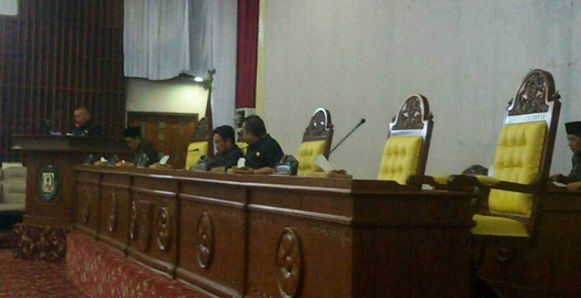 Rapat paripurna DPRD Provinsi Bengkulu, Rabu (2/8/2017)