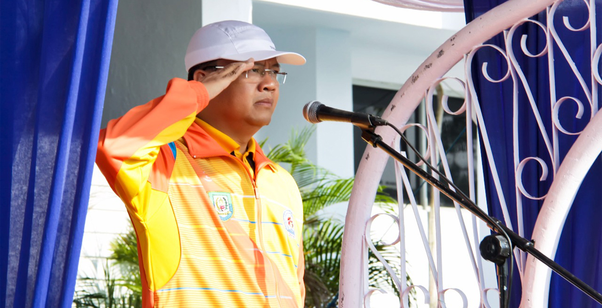 Plt Gubernur Bengkulu Rohidin Mersyah saat pelepasan Kontingen ke POPNAS 2017