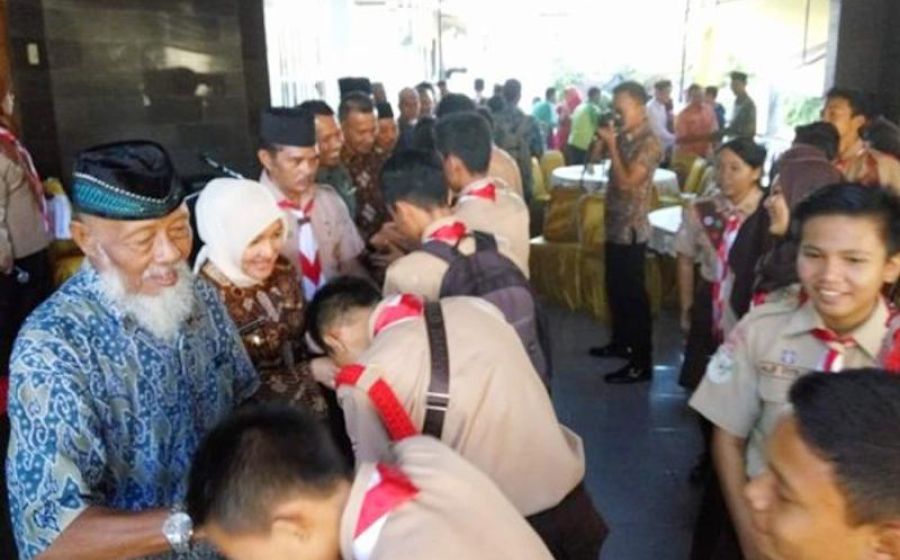 Wawali Patriana Sosialinda saat Halal Bi Halal bersama Kwarcab Pramuka