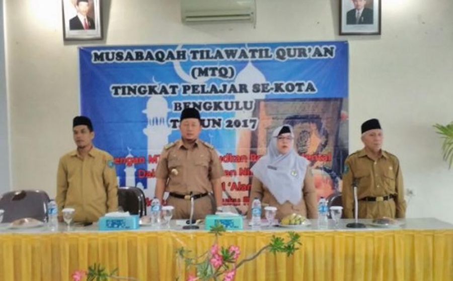 Pembukaan lomba Musabaqoh Tilawatil Quran (MTQ) tingkat SD dan SMP pada Senin (14/8)